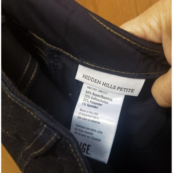 Paige Blue Dark Wash Hidden Hills Petitte Boot Cut JeansSz 28 Inseam 30" HHH - Picture 3 of 7